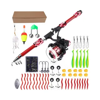 Vishengel Set Voor Beginners - Hengelset - Vishengel+Accessoires - Hengel Van 1.8 Meter Inschuifbaar - Complete Hengelset - Vishengel Kinderen - Leuk