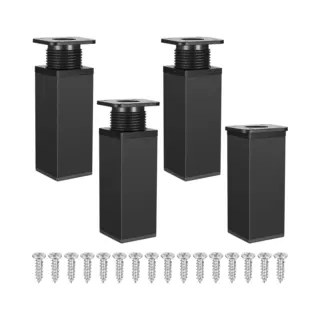 Meubelpoten - Set Van 4 - 10 Cm - Tafelpoten Van Aluminiumlegering - Accessoires Voor Bankpootondersteuning - Verstelbare - Modern - Vierkant -
