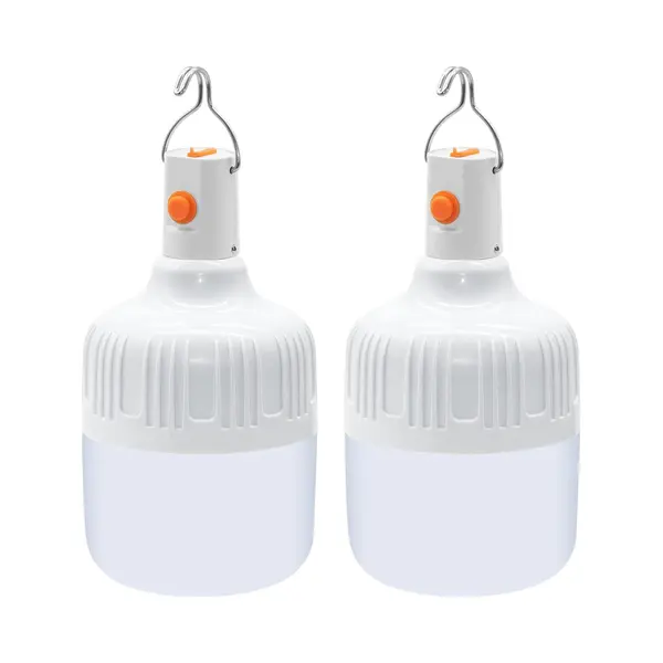 Kampeerlantaarn - Stroomuitval Noodverlichting - 2 Stuks - Bulb Usb Lantaarn - 360 Graden Verlichting - Aanraakschakelaar - 3 Modi - 20w - Geen thumbnail