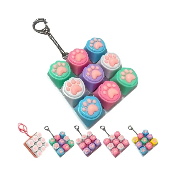 Keyboard Fidget Toy - 1 Stuk - Fidget Toys - Toetsenbord Speelgoed - Sleutelhangers - Sensorisch Antistress Speeltje - 9-in-1 Keyboard Fidget Clicker thumbnail