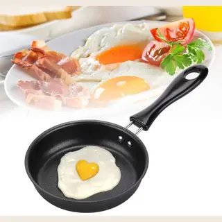 14cm Mini Ronde Koekenpan - Koekenpan - Koekenpan - Mini Pan - Anti-aanbakpan - Pan Met Lange Steel - Specialiteit - Omelet - Keuken Kookgerei Klein