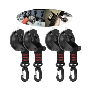 Ophanghaak Met Zuignap - 4 Stuks - Tentinrichting Voor Camper - Extra Sterk