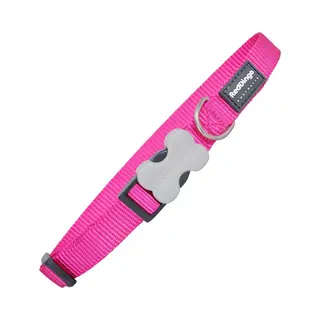 Red Dingo Bucklebone Dog Collar Plain, Hot Pink, Medium 20mm
