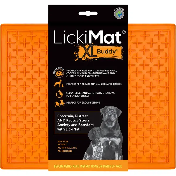 LickiMat X Large Breed Buddy Dog Lick Mat, Dog Calmer, Slow Feeder, Anxiety Reliever Alternative Zu Puzzle Toys, Slow Feeding Bowls Use Peanut Butter, thumbnail