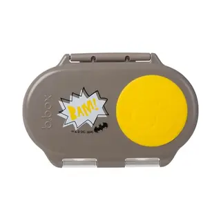 B.box Batman Snackbox | Mini Bento Lunch Box With 2 Leakproof Compartments | Ideal For Toddlers, Kids Lunch & Snacks | Fits Whole Piece Of Fruit | Bpa
