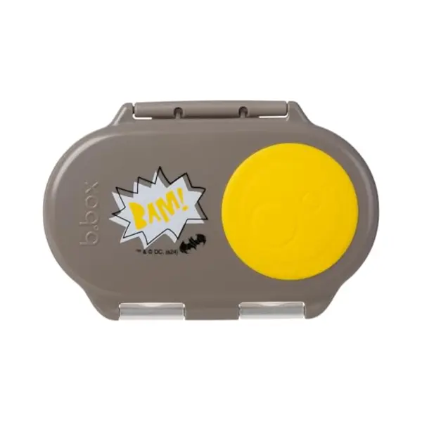 B.box Batman Snackbox | Mini Bento Lunch Box With 2 Leakproof Compartments | Ideal For Toddlers, Kids Lunch & Snacks | Fits Whole Piece Of Fruit | Bpa thumbnail