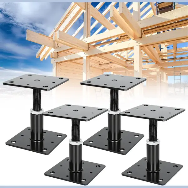 Verstelbare Paalsteun Voor Stabiele Montage Van Pergola Of Overkapping Zwart 30-250 Mm 4PCS thumbnail