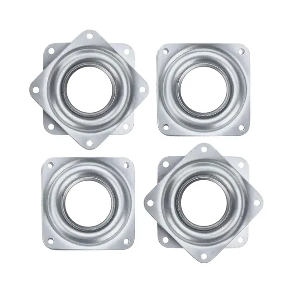 Draaitafellagers - 4 Stuks - 71 * 8 Mm - Draaiplateau - Draaikrans - Vierkante - Zilver - Metaal - Kogellagers - Draaibaar 360 Graden - Geschikt Voor thumbnail