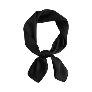 Dames Sjaal - Sjaals - Dames Haar Sjaal - Hoofddoek - Vierkante Doek - Satijn Zijde - Polyester - 70*70 Cm - Zwart - Modesjaals
