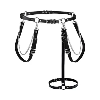 Rock Steampunk Stijl - Punk Riemen Kettingen - Tailleriem Dames Punk - Jarretels Riem - Riem - Riemen - Kleding Accessoires - Design Gesp - Zwart