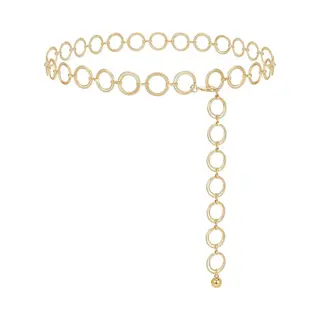 Damesriem - 105 Cm - Kettingriem - Verstelbare Tailleketting - Dunne Riem - Dameskledingriem - Taillekettingriem - Jurkkledingketting - Goud