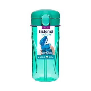 Sistema Hydrate Quick Flip Water Bottle | 520 Ml | Sports Water Bottle With Straw | Kids Water Bottle In Assorted Colours