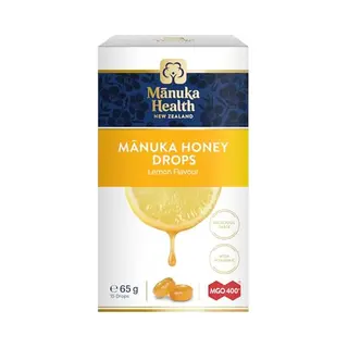 Manukahoning Mgo 400+ Druppels (zuigtabletten) Met Citroensmaak En Vitamine C Nieuw-Zeeland 65g Manuka Health - Immuun Booster Helpt Tegen Griep En