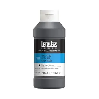 Liquitex 5320251 Professional Gesso Zwart 237 ml – Acrylgrond, Zwarte Primer, Mat, Hoogwaardige Ondergrond