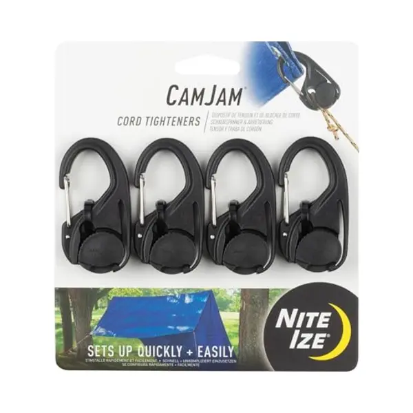 Nite Ize Ncj-01-4R3 CamJam Cord Tightener Karabiner, Kordelspanner, 4er-Pack thumbnail
