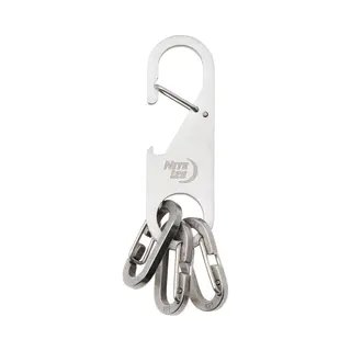 Nite Ize Z-Rack Schlüsselanhänger Flaschenöffner - Kleiner Edelstahl Schlüsselanhänger - Karabiner Mit Flaschenöffner Mit Drei MicroLink Mini