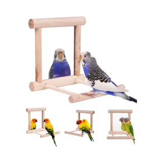10×10×10cm - Vogelspiegel Vogelschommel - Papegaaienkooi Speelgoed - Schommel Hangend Spel Met Spiegel - Vogelkooi Accessoires - Geschikt Voor