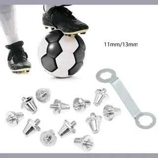 12stuks - Voetbalnoppen - Voetbalschoenen - 8stuks11mm En 4stuks 13mm - Unisex - Reservenoppen Met Noppensleutel - 2 Maten - Reservenoppen Voor