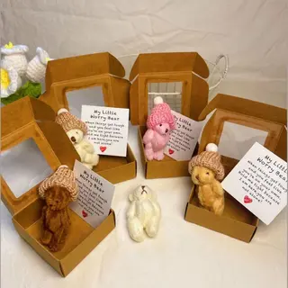 Mini Teddy Beertjes - Teddybeer Knuffel - Mini Knuffel - 4 Stuks - Beer - Pluche Beer - Knuffelbeer - Knuffeldier - Meisjes - Vriendschap - Geschenk -