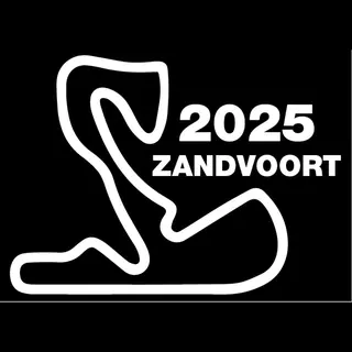 Grafico Reclame Circuit Zandvoort Sticker - 10x14 Cm - Wit - Formule 1 Zandvoort 2025