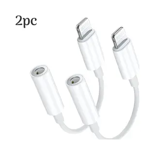 2x Lightning Naar Jack Geschikt Voor IPhone - Mini Jack Naar Lightning Adapter - Lightning Naar Aux - Lightning Naar 3, 5 Mm Adapter - Verloopstukje