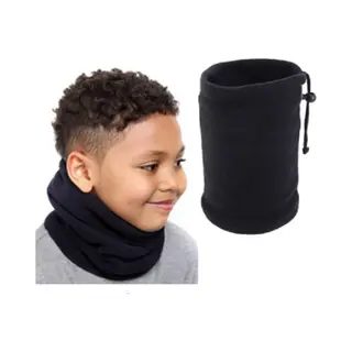 Nqb Kinderen Hals Warmer - Nekwarmer - Zwart - Sjaal - Fleece Winter - Kinderen - Polar Fleece Bandana Nekwarmer - Gezichtsmasker - Mondkopje -