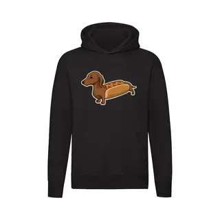 Sol's Hotdog Hoodie - Eten - Sandwich - Hond - Teckel - Dog - Dieren - Huisdier - Feest - Verjaardag - Humor - Grappig - Unisex - Trui - Sweater - Capuchon