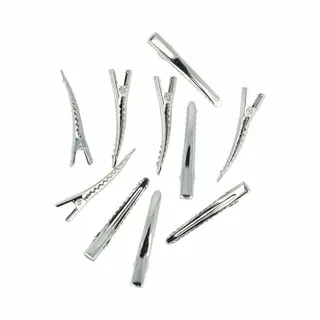 Haarsoires Diy Haarspeld Alligatorspeldjes 4, 5cm – Gebogen – Metaal – Zilver – Set Van 10 - Onderdelen - Zelf Sieraden & Haaraccessoires