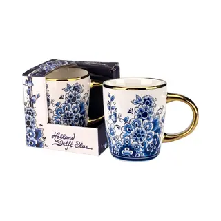 Matix Koffiekopjes Met Oor - Koffiekopjes Set Van 2 - Delfts Blauw - Koffiekopjes Met Oor 150 Ml - Hollandse Cadeautjes - Nederland Cadeau