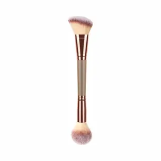 2-Zijdige Kwast | Contour / Bronzer & Blush | Bruin Rose Gold