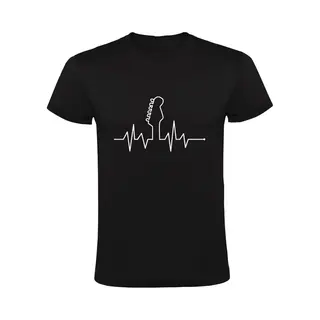 Sol's Gitaar Hartslag Heren T-shirt - Muziek - Gitarist - Band - Rock N Roll - Elektrische Gitaar - Heartbeat