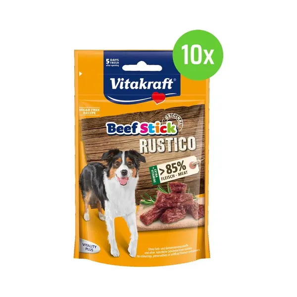 Vitakraft Beef Stick Rustico - Hondensnack - 10 Verpakkingen thumbnail