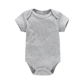 Baby Jumpsuit Korte Mouw Tas Scheet Jurkje Grijs(6M)