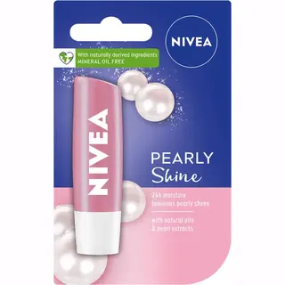 Nivea Pearly Shine Lippenbalsem - 5, 5 Ml Stick - Lipbalsem - Lipbalm - Lipverzorging - Verrijkt Met Parel En Zijde-extract