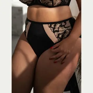 KrisLine Black Venus High Waist Brief - Maat Xxl