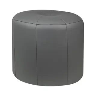 Mood Poef Hoog-lederlook- Grijs Souris-40x34x40 Cm