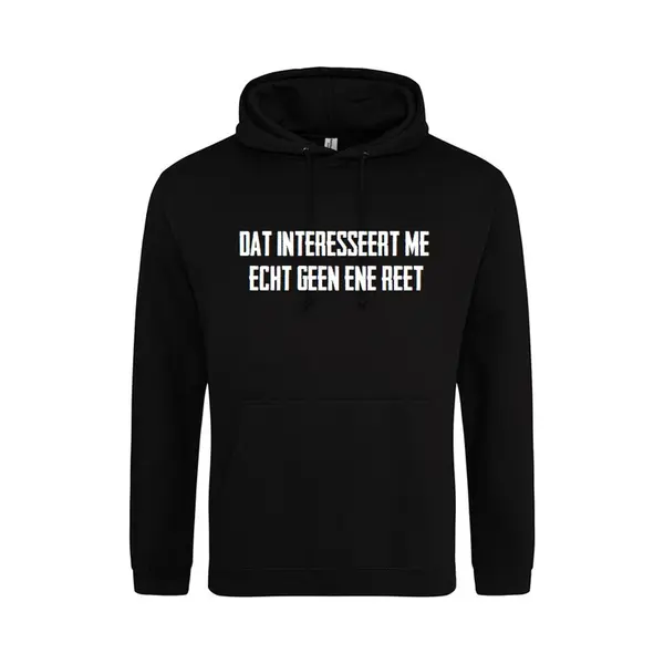 B&C Dat Interesseert Me Echt Geen Ene Reet Hoodie | Warme Trui | Winter | Kou | Hoodie | Wintertrui | Fun | Grappige Tekst | Trui | Maat Xl thumbnail