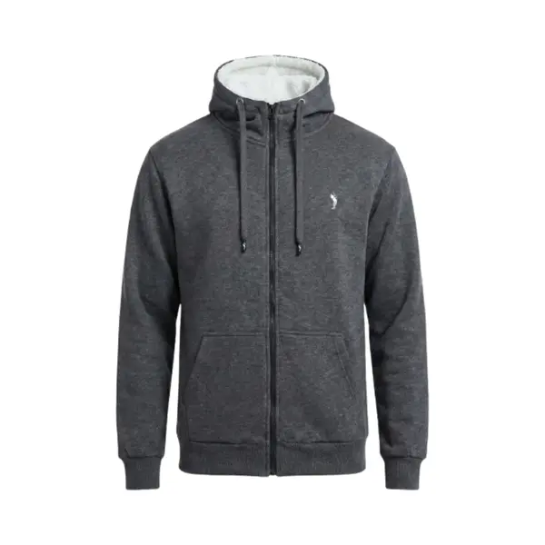 Hitman Vest Heren – Gevoerde Binnenzijde - Heren Vest Met Rits – Trainingsvest Heren - Met Capuchon – Ruime Zakken - Charcoal – Maat S thumbnail