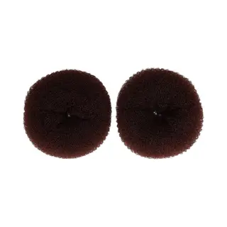 Haarsoires Styling Tool - Haardonut 12cm – Xl Knot Hulpmiddel – Bruin – Set Van 2 - Haar Donut - Extra Volume Haarrol - Knotmaker