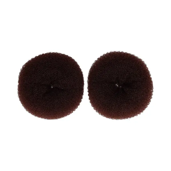 Haarsoires Styling Tool - Haardonut 12cm – Xl Knot Hulpmiddel – Bruin – Set Van 2 - Haar Donut - Extra Volume Haarrol - Knotmaker thumbnail