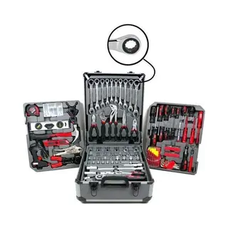 Kraft Muller Gereedschapskoffer - Gereedschapset- 399 Delig - Trolley - 37.5x20x53 Cm - Telescopisch Handvat