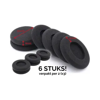 6 Zachte Foam Oordop Hoofdtelefoon Spons Oorkussens 50mm
