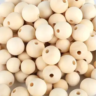 TheOldOmen Houten Kralen | 200 Stuks | 10mm | Onafgewerkte Uitstraling | Sieraden | Armbanden | Kettingen | Decoraties | Knutselprojecten | Diy | Kralen | Hobby