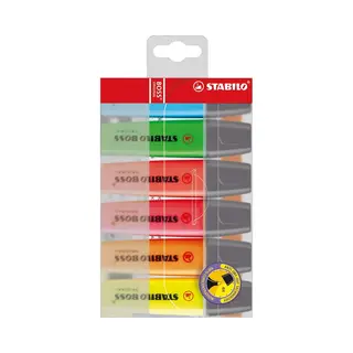 Stabilo Boss Original, markeerstift, etui met 6 kleuren