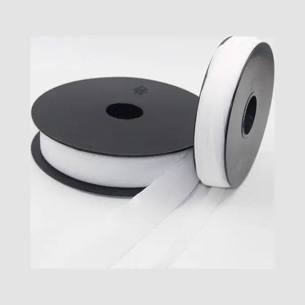5 Meter Enkelzijdig Fluweel Lint / Velourslint, Breedte 10MM, Kleur Wit thumbnail