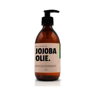 Natuurbazen Jojoba Olie – 100% Biologisch, Puur & Koudgeperst – 300ml In Donkere Glazen Fles Met Pomp –Jojoba Olie Als Gezichtsolie, Haarolie &
