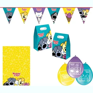 Folat Woezel En Pip Party Set! | Verjaardag | Woezel | Pip | Kinderverjaardag | Tafelkleed | Ballonnen | Slinger | Uitdeelzakjes | Peuter | Kleuter