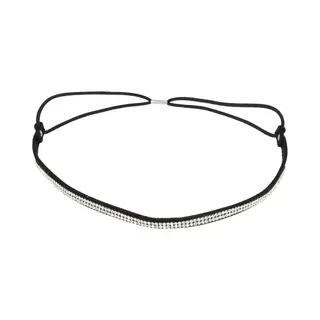 Haarsoires Haarband Glitter 0, 6cm - Strass Steentjes - Zwart Zilver