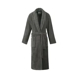 PandaHome L&G - Unisex Badjas - 100% Katoen Badjas - Xl - Antraciet - Katoen Badstof - Ochtendjas -Sjaalkraag - Badjas Dames - Badjas Heren - Badjas Dames En