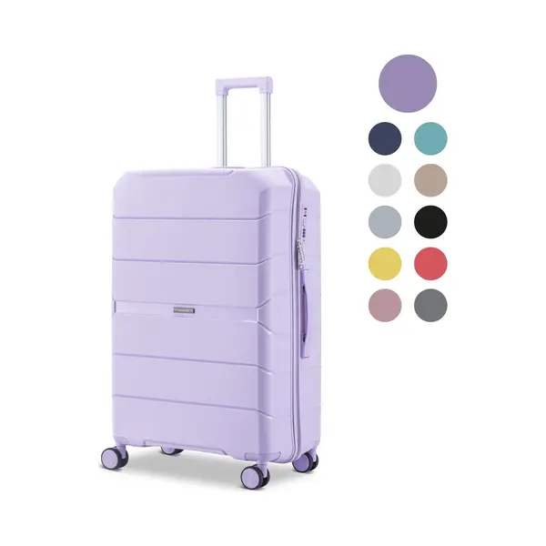Skycases Urban Adventurer - Mittlerer Reisekoffer - Zahlenschloss - 44x27x66cm - 78L - Reisekoffer Mit Kofferschloss - Spinner-Räder - Lila thumbnail